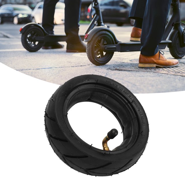 Pneus de Scooter Électrique de 6 Pouces, Scooter Intérieur Extérieur Pneu Choc Résistance Universelle en Caoutchouc Cannelé 6 Po pour la Réparation de Scooter Électrique