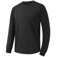 thumbnail image 2 of AherBiu Plus Size Men's Long Sleeve Shirts Crewneck Quick Drying Lightweight Athletic Tees Running Workout Active Pullover Tops, 2 of 9