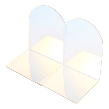MultiFunction Acrylic Bookend Holder for Daily Use in Multi Color, Sturdy and Durable Design, Set of 2