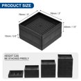thumbnail image 2 of Unique Bargains 1.5' Bed Risers Furniture Risers Bed Lifters Couch Desk Sofa Lift Riser Stackable Up to 1300Lbs, Black 4Pack, 2 of 7