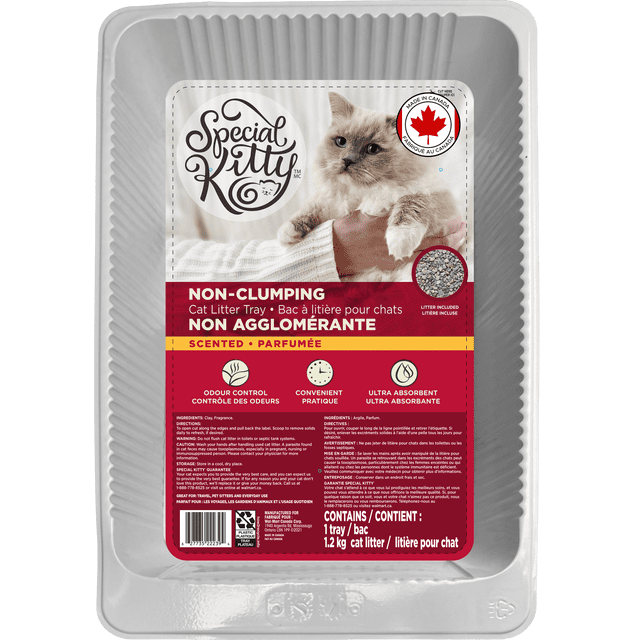 Bac à litière jettable pour chats non agglomérante parfumée Special kitty