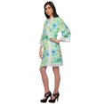thumbnail image 3 of Moomaya Cotton Printed Robe For Women Kimono Getting Ready Bridesmaid Lace Robes, 3 of 6