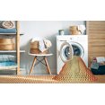 thumbnail image 2 of Ahgly Company Tapis d'Intérieur Lavable à la Machine, Carré, Transitionnel, Orange Rouge Orange, Tapis de Zone, 6 Pieds Carré, 2 of 7