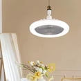 thumbnail image 2 of TFixol E27 Ceiling Fan Light with Remote Control, 3-Speed Adjustable, White/Beige Shade, 30W Power, 2100 RPM, ABS+PP Material, 85-265V Input Voltage, 2 of 7