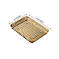 thumbnail image 4 of 1 Ensemble de Moules de Cuisson en Acier Inoxydable Plateau Rectangulaire Plateau de Rangement pour Aliments Assiettes d'Apéritif Fond Plat Moule de Cuisson Grille de Refroidissement Égouttoir pour Plats de Cuisson Fournitures de Cuisine Grille Ménagère Cuisson, 4 of 9