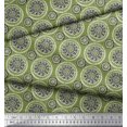 thumbnail image 3 of Soimoi Poly Georgette Fabric Floral Block Print Fabric by The Yard 42 Inch Wide, 3 of 3