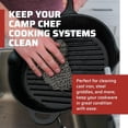 thumbnail image 4 of Camp Chef Chainmail Scrubber - 7x7 Inch Stainless Steel Cookware Cleaner for Cast Iron & Steel Griddles, 4 of 7