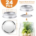 thumbnail image 2 of 48 PCS Regular Mouth Mason Jar Lids and Rings, Reusable Leakproof Canning Lids with Silicone Seals | Split-Type Design for Easy Replacement (Regular Mouth), 2 of 7
