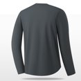thumbnail image 4 of AherBiu T-Shirts à Col Rond pour Hommes à Manches Longues Grande Taille Légers Décontractés Ajustés Tee-Shirts, 4 of 7