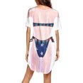 thumbnail image 4 of Robes pour Femmes 2024 Été Chemise de Bikini Oversize par-Dessus Manches Courtes Mignonne Imprimé de Bikini par-Dessus Robe T-Shirt Ample Porter Rabais de 50 % Liquidation!, 4 of 4