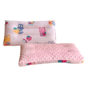 Souew Bed Pillows For Sleeping Soft And Supportive Toddler Pillow Doublesided Breathable Soft Cotton & Minky Dot Fabric Kids Pillow Cute Small Pillow Machine Washable