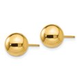 thumbnail image 2 of 14k Yellow Gold 8mm Ball Stud Earrings Button, 2 of 7