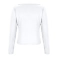 thumbnail image 3 of Dealovy Womens Long Sleeve Shirts Round Neck Slim Fitted Going out Tops Solid Color Basic Undershirts, 3 of 5