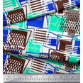 thumbnail image 3 of Soimoi Green Poly Georgette Fabric Geometric Abstract Fabric Prints By Yard 52 Inch Wide, 3 of 3