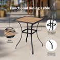 thumbnail image 2 of Patiojoy 28" Patio Bar Height Table Outdoor Steel Square Bar Table W/ Reinforced Steel Structure, 2 of 6