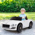 thumbnail image 2 of Aosom Voiture Électrique 12V Bentley sous Licence avec Télécommande pour Enfants, Jouet à Chevaucher pour Tout-Petits, Cadeau, Blanc, 2 of 9