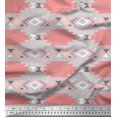 thumbnail image 1 of Soimoi Gray Viscose Chiffon Fabric Aztec Geometric Print Fabric by the Yard 42 Inch Wide, 1 of 3