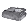 thumbnail image 1 of Serta Polyester Fabric Microlight Heated Electric Throw in Gray, 1 of 5