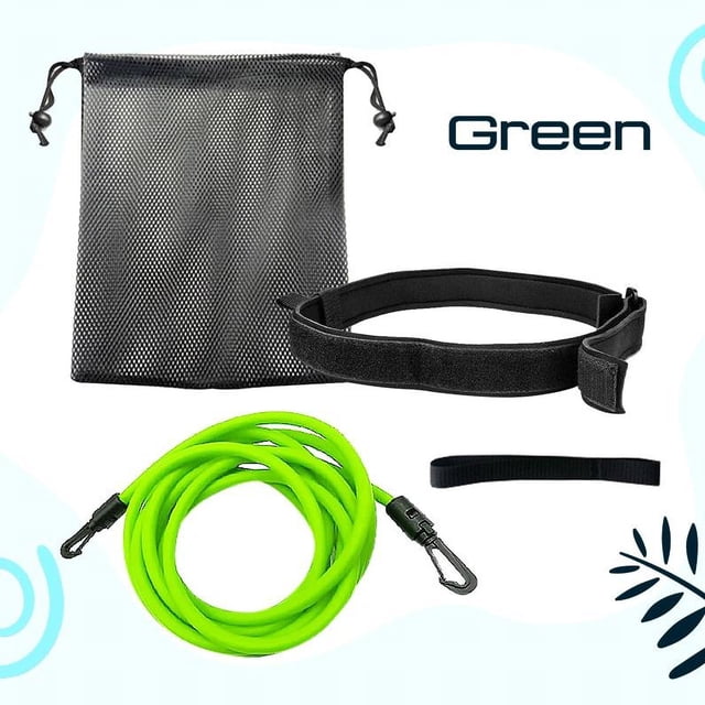 Mikilon Swimming Training Belt Swimming Bungee Rope Resistance Band Swimming Rope Fixed