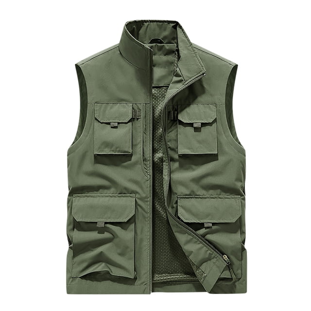 Birdeem Jackets for Men Mens Work Jacket Standing Collar Multiple Pockets Outdoor Photography and Sports Jacket Coat