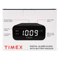 thumbnail image 2 of TIMEX Digital Alarm Clock with White LED Display, 2 of 2