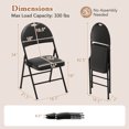 thumbnail image 3 of Costway 2 PCS Folding Padded Party Chairs with Metal Frame PVC Leather Stackable Chairs, 3 of 6