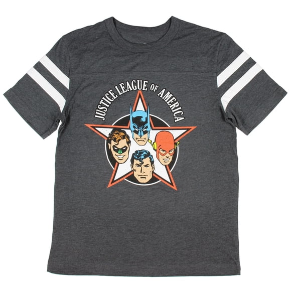 DC Comics Justice League of America Comic Book Men's Grey Short Sleeve T-shirt S