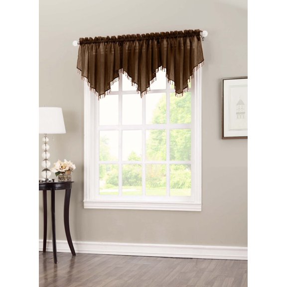 918 Voile Beaded Valance