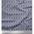 thumbnail image 1 of Soimoi Rayon Fabric Geometric Ethnic Print Fabric by The Yard 56 Inch Wide, 1 of 3