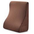 thumbnail image 1 of Costway Bed Wedge Pillow with 2 Side Pockets Support for Back Smooth Zipper Brown, 1 of 6