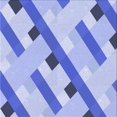 thumbnail image 1 of Ahgly Tapis d'Intérieur Lavable en Machine Carré Bleu Royal Transitionnel, 6 Pieds Carré, 1 of 7
