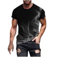 thumbnail image 2 of Qertyioot T-shirt à Manches Courtes Imprimé pour Hommes Col Rond Mode Décontractée Manches Courtes Liquidation, 2 of 5