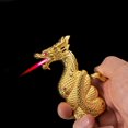 thumbnail image 2 of HAOANJinlong Metal Butane Torch Lighter Flame Windproof Lighter Torch golden, 2 of 6