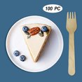 thumbnail image 2 of Japceit 100PCS Party Picnic Disposable Wooden Fork, 2 of 9