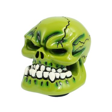 Unique Bargains Universal M8/M10/M12 Green Wicked Skull Manual Gear Stick Car Shifter Shift Knob