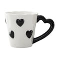 thumbnail image 2 of YoGold Valentines Day Ceramic Coffee Mug - Heart Embossed Tea Cups For Latte, Hot Tea, Cappuccino, Milk - Cup For Lover Mom Birthday Christmas Valentine's Day Gifts White, 2 of 6