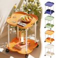 thumbnail image 1 of Table d'Appoint Portable à Roulettes avec Tablette de Rangement - Chariot Mobile pour Chambre, Salon Ou Bureau, 1 of 6