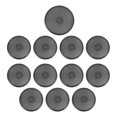 thumbnail image 1 of <p>12pcs Arcade Button Cover 20.2mm 25.3mm Mechanical Push Button Cover For Kailh For Cherry For Akko For Glorious Switches</p>, 1 of 7