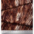thumbnail image 2 of Soimoi Brown Rayon Fabric Leopard & Wild Animal Skin Print Fabric by Yard 56 Inch Wide, 2 of 3