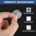 thumbnail image 3 of 150 Pcs M4 Laveuse Plat PVC Clair 4mm ID 9mm OD 1mm Épais, 3 of 6