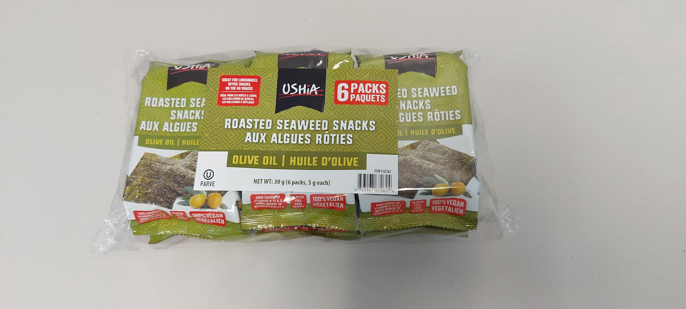 Ushia Premium Roasted Seaweed Extra Virgin Olive Oil
