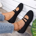 thumbnail image 3 of TOWED22 Ballerines pour Femmes, Chaussures Plates de Ballet pour Femmes en Tricot, Chaussures Habillées à Bout Rond à Enfiler, Ballerines de Marche pour Femme, Petit Talon Compensé, Confort, Souples, Noir, 3 of 5