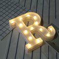 thumbnail image 2 of Lettres Lumineuses à DEL Alphabet Lettres en Plastique Blanches Debout Suspendues R, 2 of 5