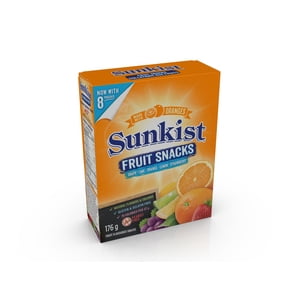 Sunkist Assorted Chewy Fruit Snacks, 176 G, 8 Pouches