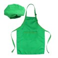 thumbnail image 4 of USHOBE Hat and Apron Kit 2Pcs Green Uniform Cloth Waterproof for Kids Baking Handwork Painting Cooking Grilling, 4 of 8