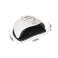 thumbnail image 3 of Dvkptbk Nail Lamp Quick Nail Dryer with 4 Timer Settings Lcd Display LED Gel Nail Lamp with Portable Handle Nail Art Curing Lamp for Manicure and Pedicure Home Appliances, 3 of 9