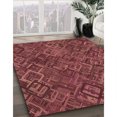 thumbnail image 3 of Ahgly Tapis Rond Lavable en Machine Intérieur Transitionnel Orange, 3 Pieds Rond, 3 of 7