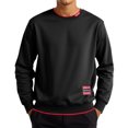 thumbnail image 1 of Men's Loose Fit Casual Long Sleeve Round Neck 2 In 1 Layering Sweater for Spring and Autumn Seasons, 1 of 4