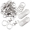thumbnail image 1 of Unique Bargains Lobster Clasps Hook Split Ring Keyring Handbag Keychain Key Holder 20pcs, 1 of 2