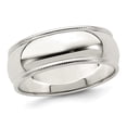 thumbnail image 1 of Mens Milgrain Wedding Band Ring in Sterling Silver (7mm), 1 of 4